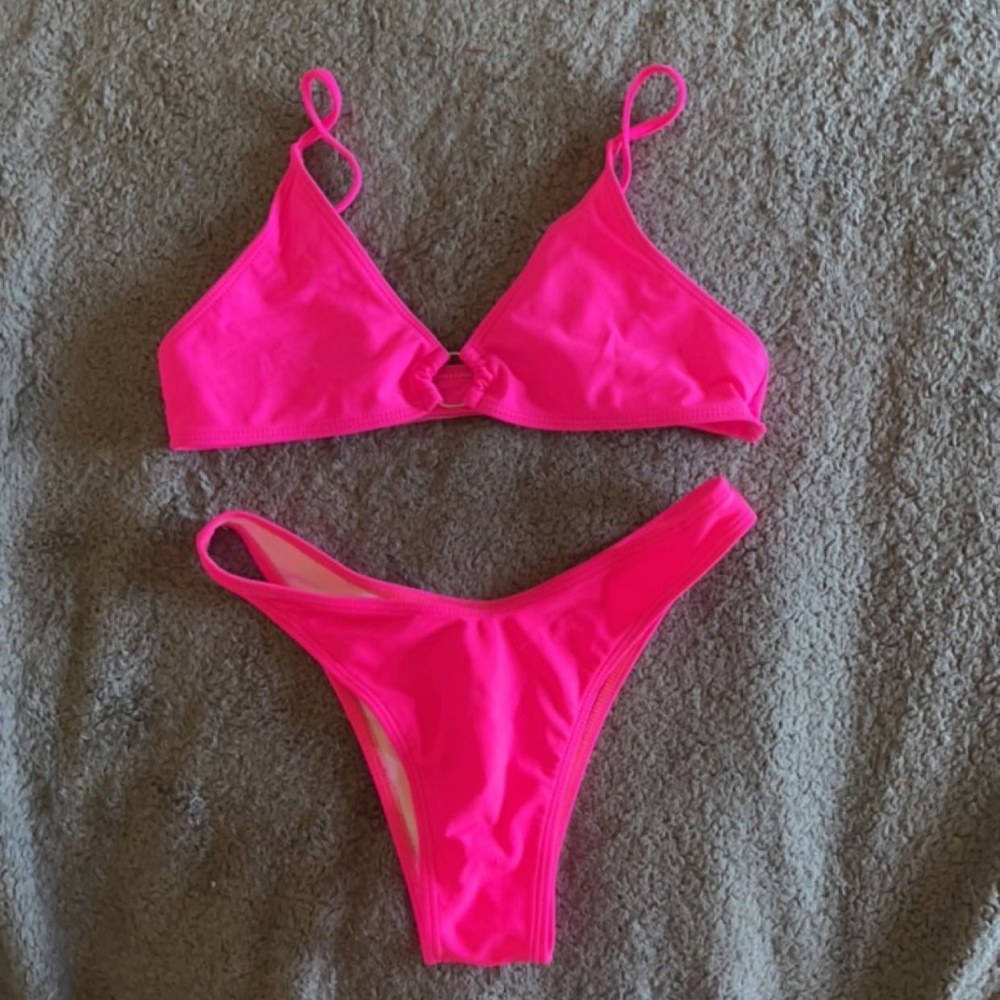 Plain Ring Linked Bikini set